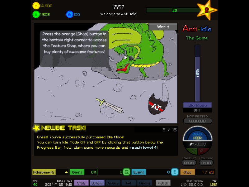 Anti-Idle: The Game